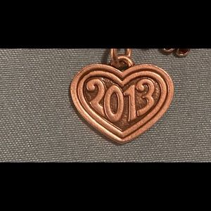2013 Retired Heart Charm